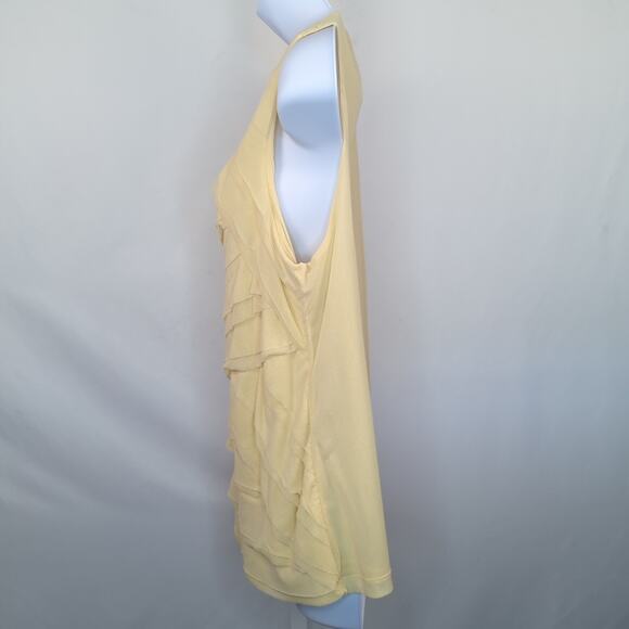 Chico’s Yellow Scoop Neck Tank Top Womens Size 16 Ruffle Layered Sleeveless - Picture 5 of 10